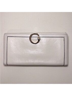 Vintage Gucci White Leather Long Wallet